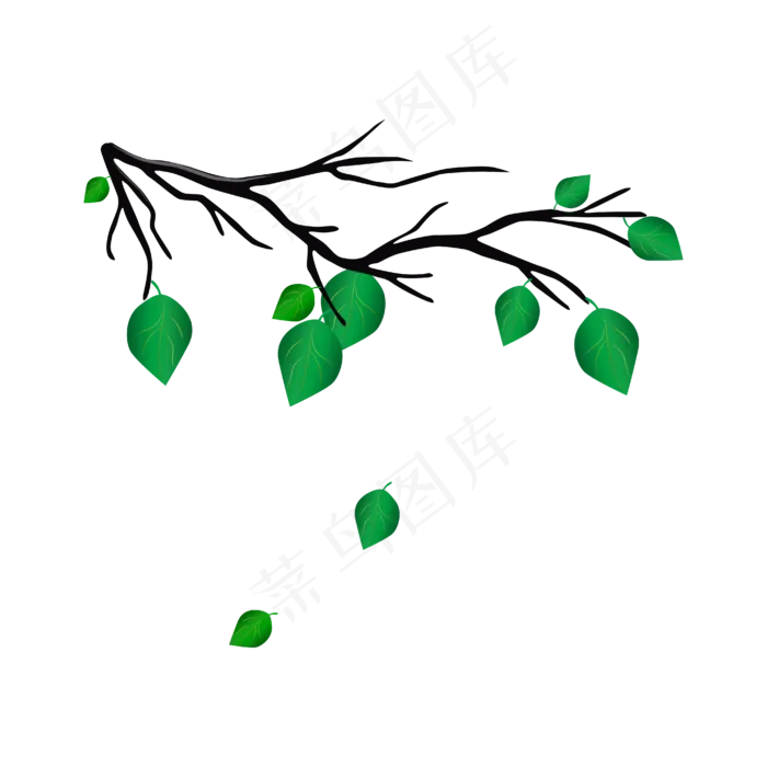 矢量卡通树枝发芽(4167*4167px 300 dpi )ai矢量模版下载