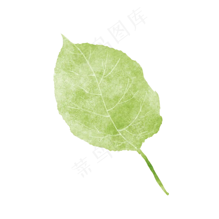 春天绿色水彩树叶(2000X2000(DPI:300))psd模版下载