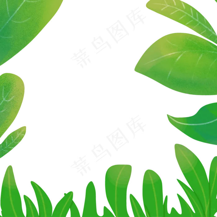 卡通植物边框下载(2000X2000(DPI:300))psd模版下载