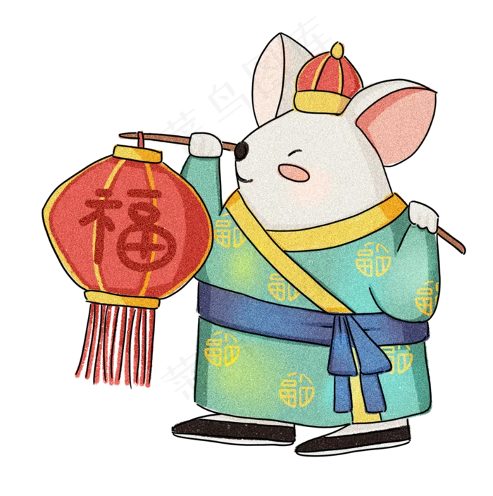 鼠年大吉新春中国风,免抠元素