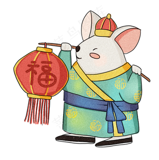 鼠年大吉新春中国风,免抠元素