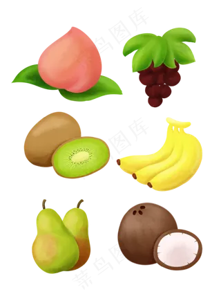 简约手绘水果新鲜健康食品可商用