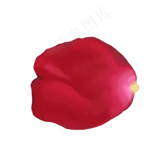 单片漂浮的玫瑰花瓣PNG