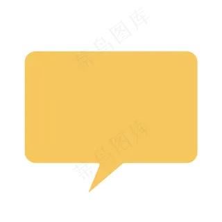 手绘黄色对话框装饰