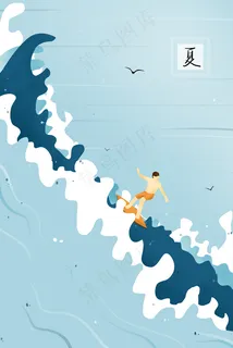 一个人在海上浪花间冲浪 一个人在海上浪花间冲浪