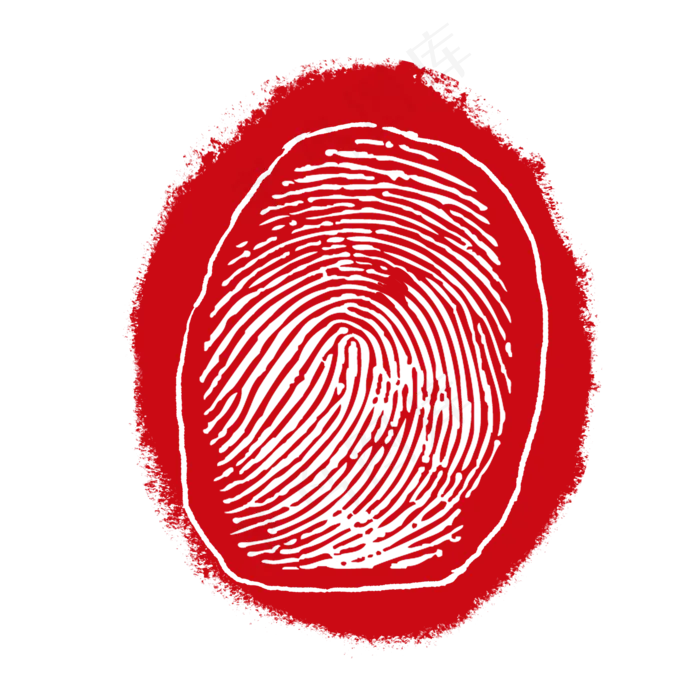 指纹印章素材元素(2000X2000(DPI:300))psd模版下载