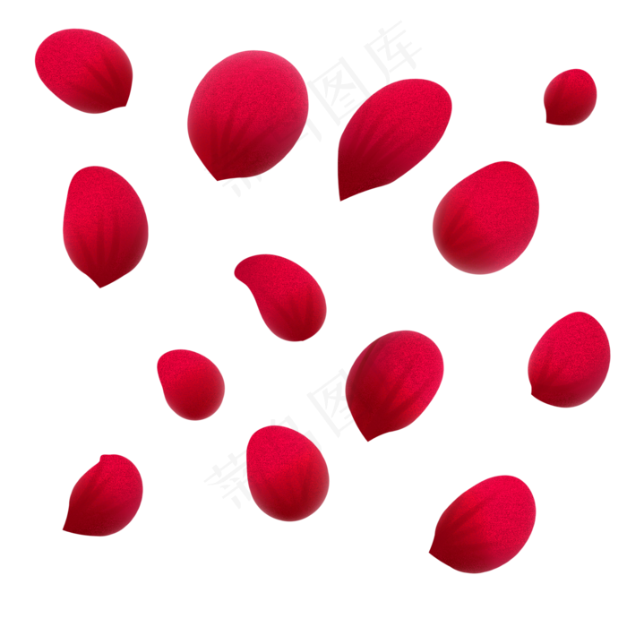 红色玫瑰花瓣(2000X2000(DPI:299))psd模版下载