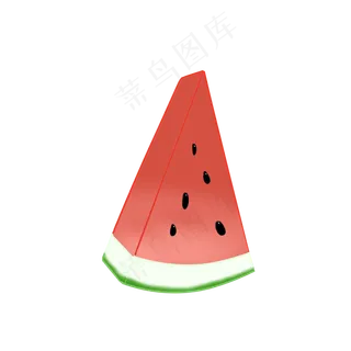 西瓜清新手绘,免抠元素