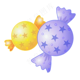 卡通两个糖果插图