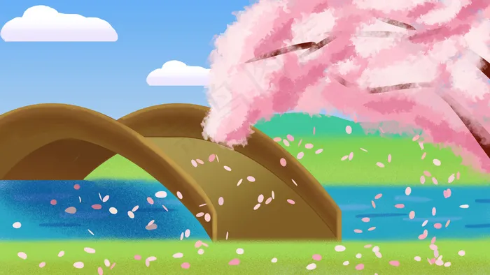 春天桃花樱花盛开(2880*1620px 300 dpi )psd模版下载