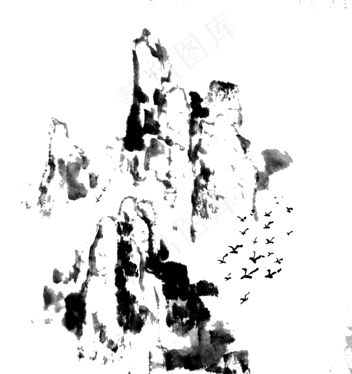 中国风山水水墨(1080X1148(DPI:72))psd模版下载