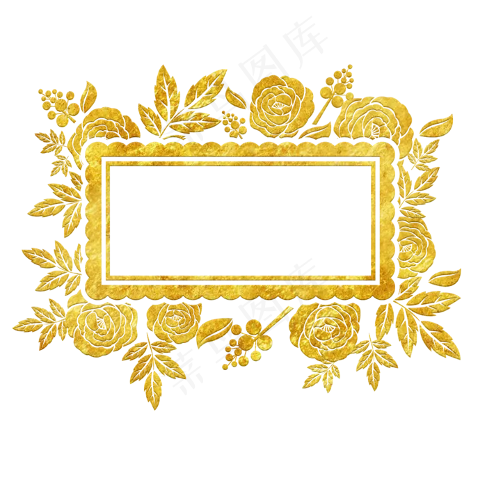 中国风传统烫金鲜花花纹装饰图之(2500X2500(DPI:300))psd模版下载