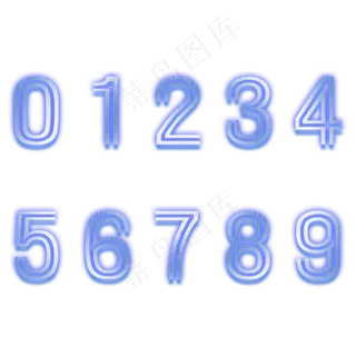 原创科技风数字