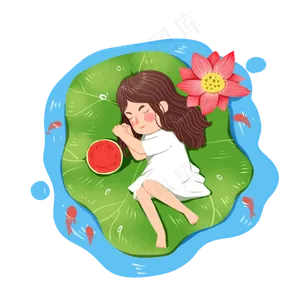 夏至大暑小暑夏天二十四节气,免抠元素