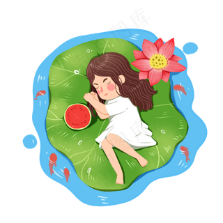 夏至大暑小暑夏天二十四节气,免抠元素