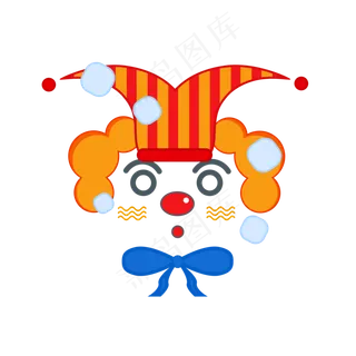 人物小丑装饰插图,免抠元素