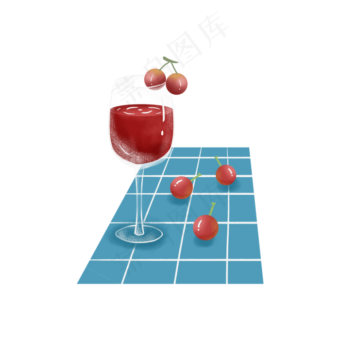 高脚杯和红酒(2000X2000(DPI:300))psd模版下载