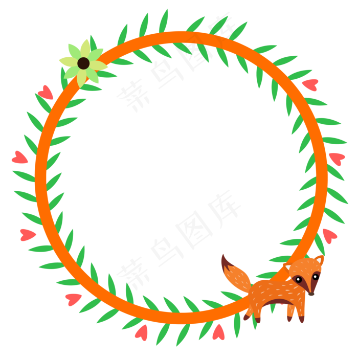 儿童节花环边框(2000*2000px 300 dpi )ai矢量模版下载