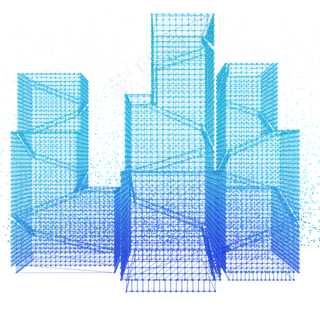 楼空间建筑科技商业智能魔幻数据,免抠元素