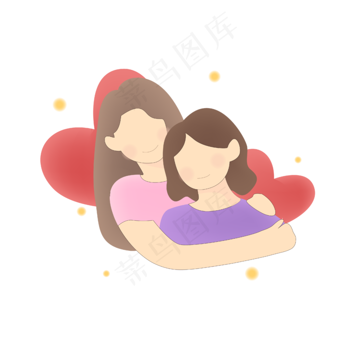 矢量母亲节卡通插画