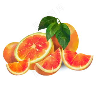 葡萄柚水果装饰免抠素材免费素材