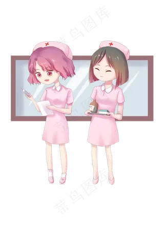 三八妇女节女神节正在准备打针的,免抠元素