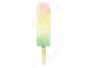 盛夏小清新水彩手绘冰淇淋