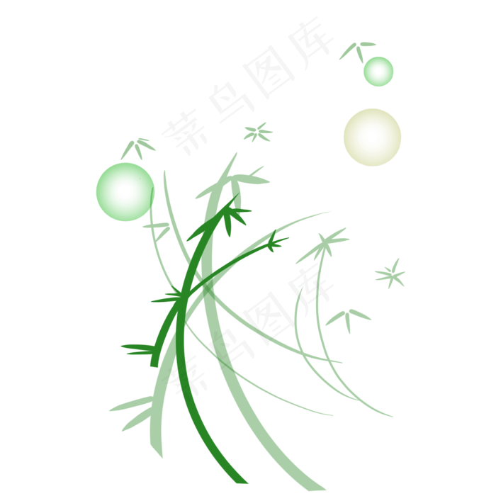 竹子气泡端午节