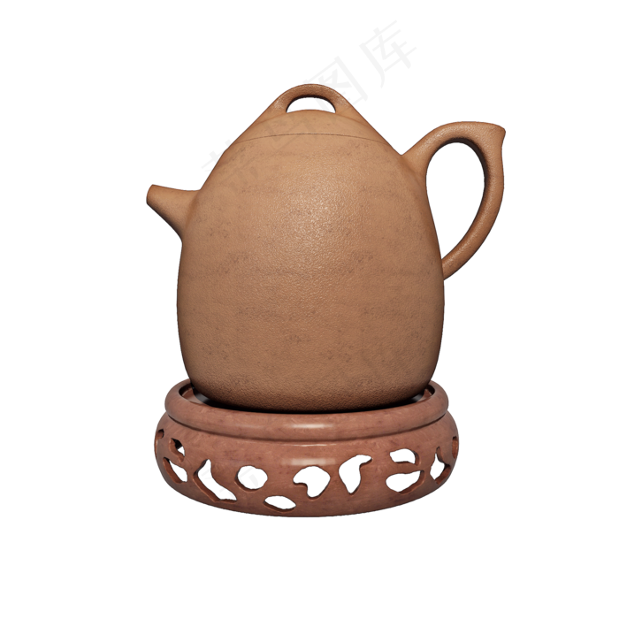 仿真中式茶壶(2000X2000(DPI:300))psd模版下载