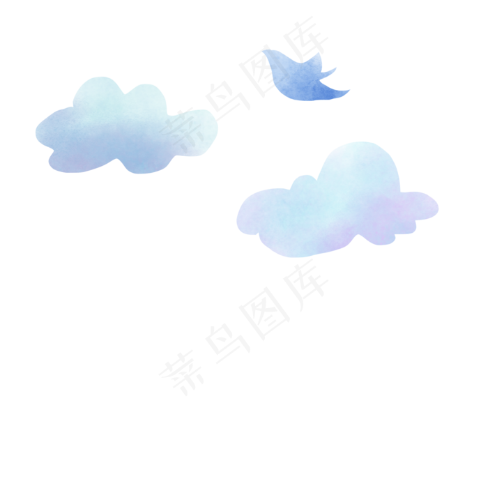 渐变效果云朵PNG素材