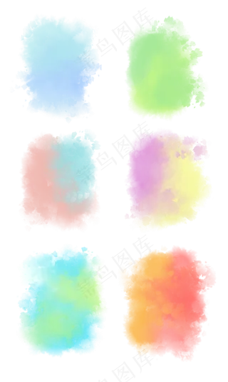 梦幻水彩粉彩笔刷