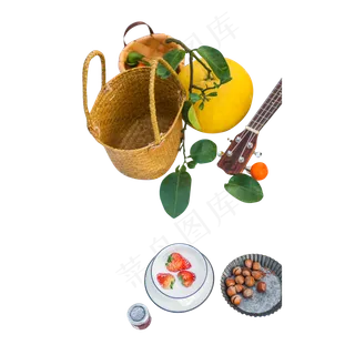 彩色水果篮子元素
