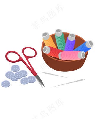 手绘涂鸦针盒免扣