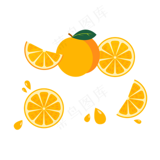 卡通橘子矢量图下载