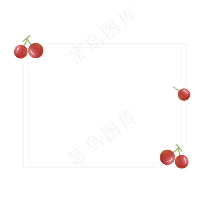 红色的樱桃边框