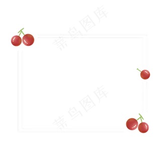 红色的樱桃边框