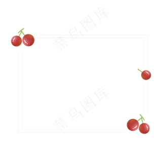 红色的樱桃边框