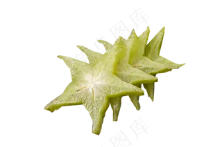 四片切开的水果杨桃食物