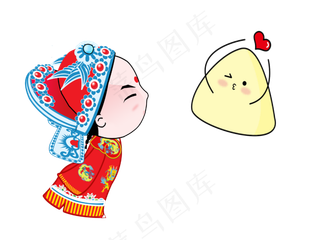卡通京剧亲粽子的漫画人物