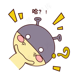 手绘卡通可爱萌宠动物表情包笨笨,免抠元素