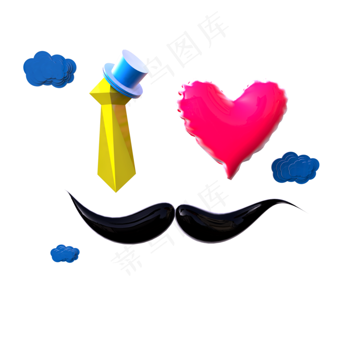 C4D父亲节立体装饰