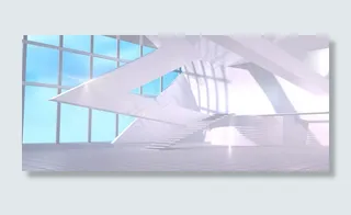 空旷的三维空间场景