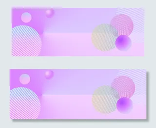 粉紫唯美渐变电商banner