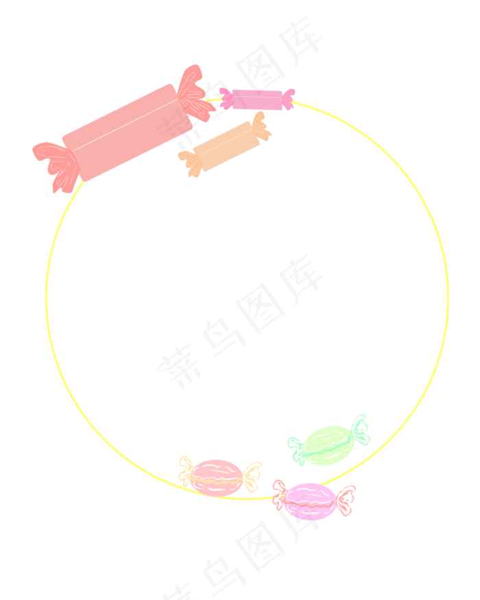 儿童节糖果圆形