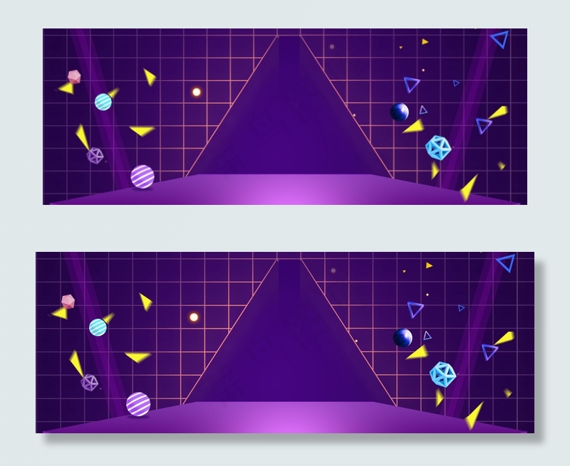 紫色618大促banner