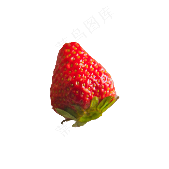 一颗草莓实拍免抠