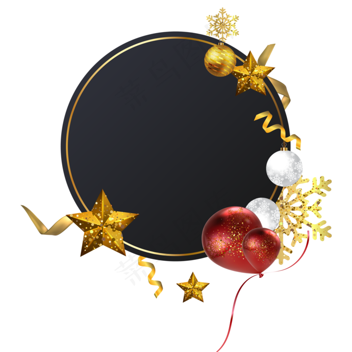 圣诞节节日边框,免抠元素