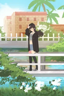 五一放假户外女孩