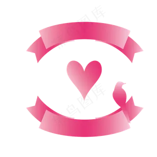 七夕喜鹊飘带,免抠元素