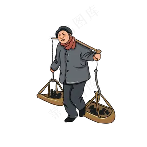 年代感劳动的妇女人物,免抠元素